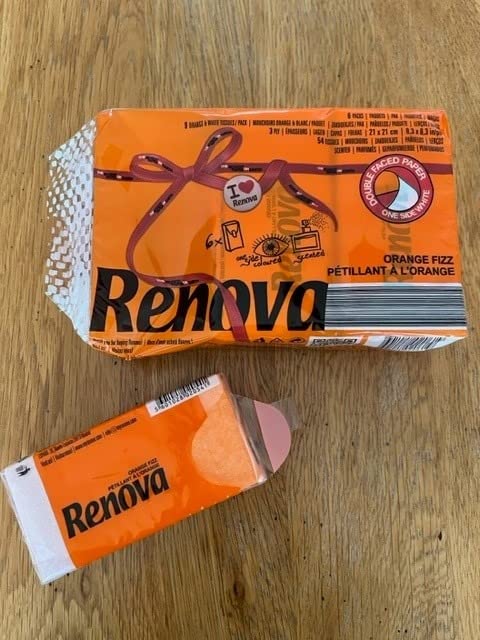 Renova Tissues ORANGE FIZZ Taschentücher, 6 Packungen, Orangenduft