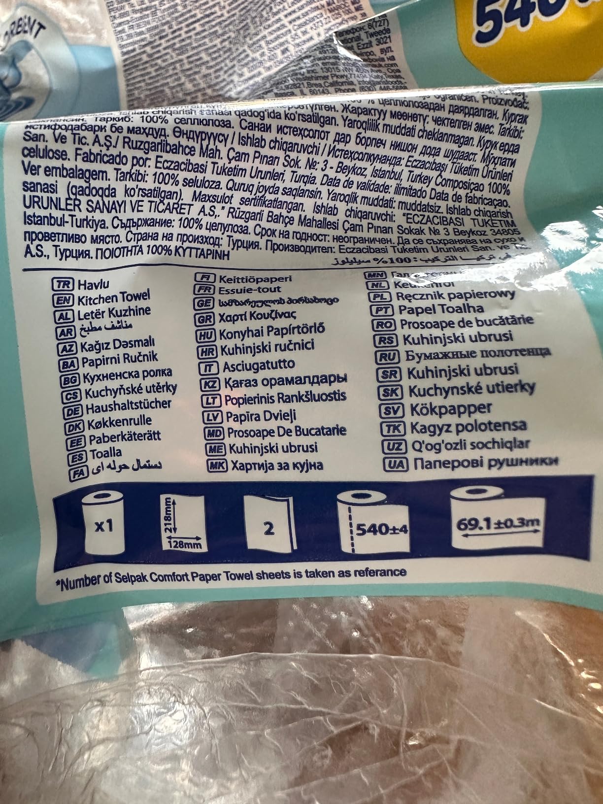 Selpak Paper Towels Küchenpapier, 48 Rollen à 75 Blatt, 3-lagig