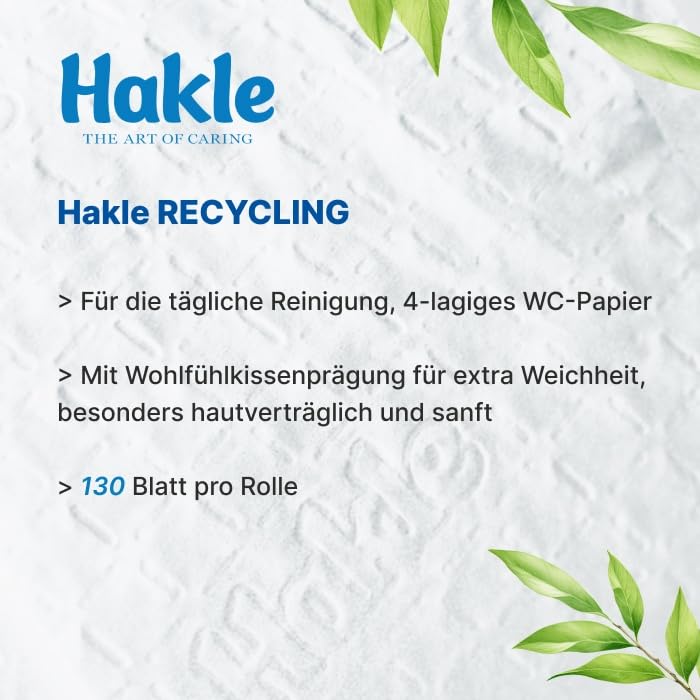 Hakle Recycling Toilettenpapier 80 Rollen 4-lagig Altpapier