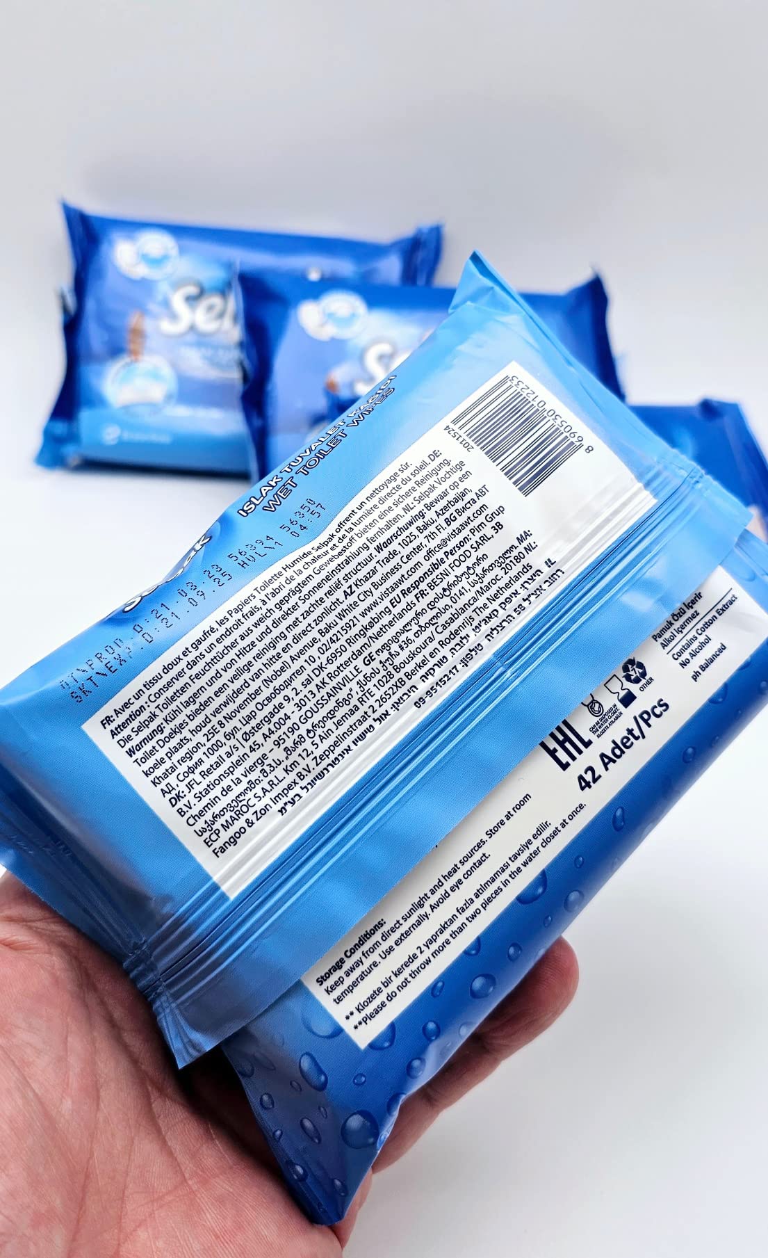 Selpak Wet Wipes Feuchtes Toilettenpapier 1008 Tücher 24 Packungen spülbar