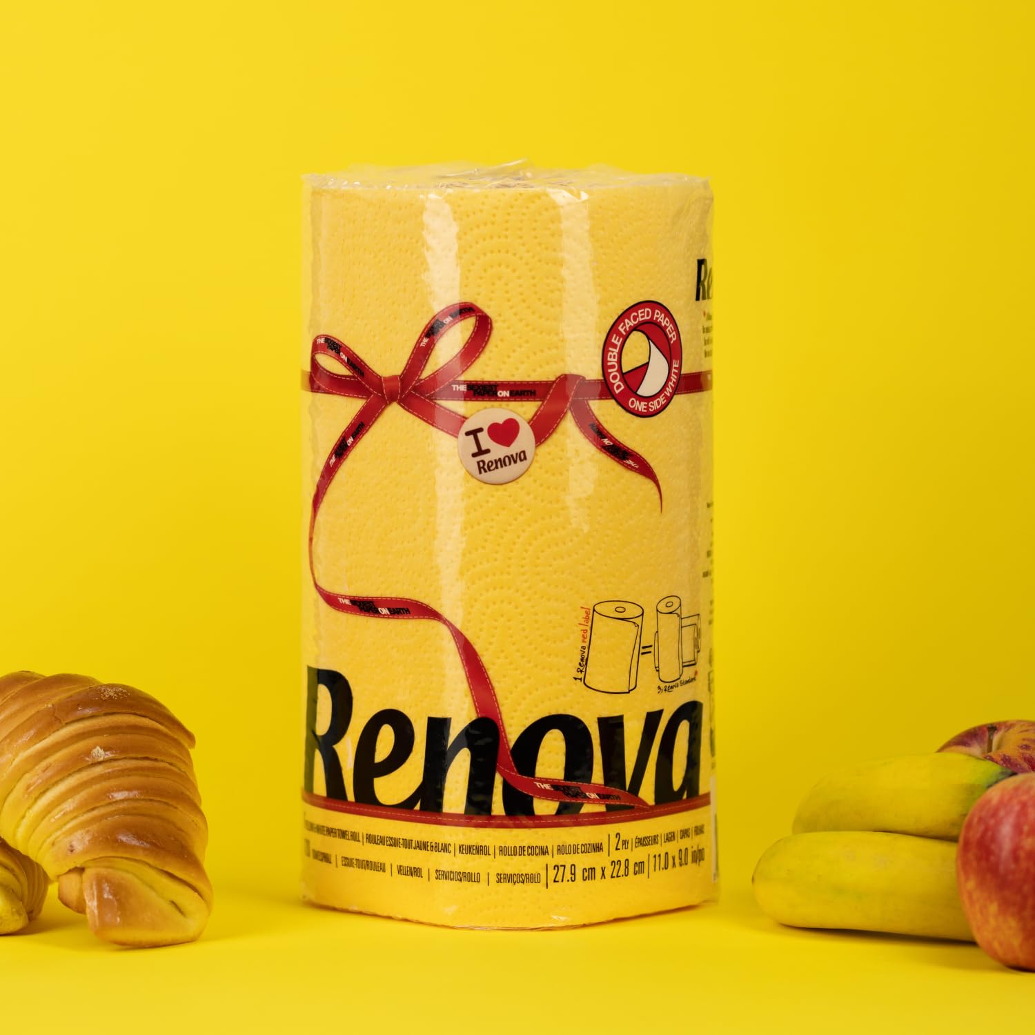 Renova Kitchen Roll YELLOW Paper Towel Küchenrolle 2 Stück gelb