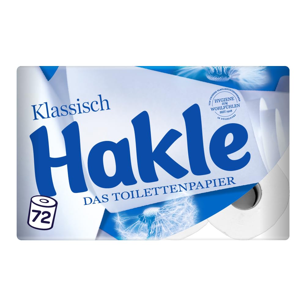 Hakle Klassisch Toilettenpapier 80 Rollen, 3-lagig und weiß
