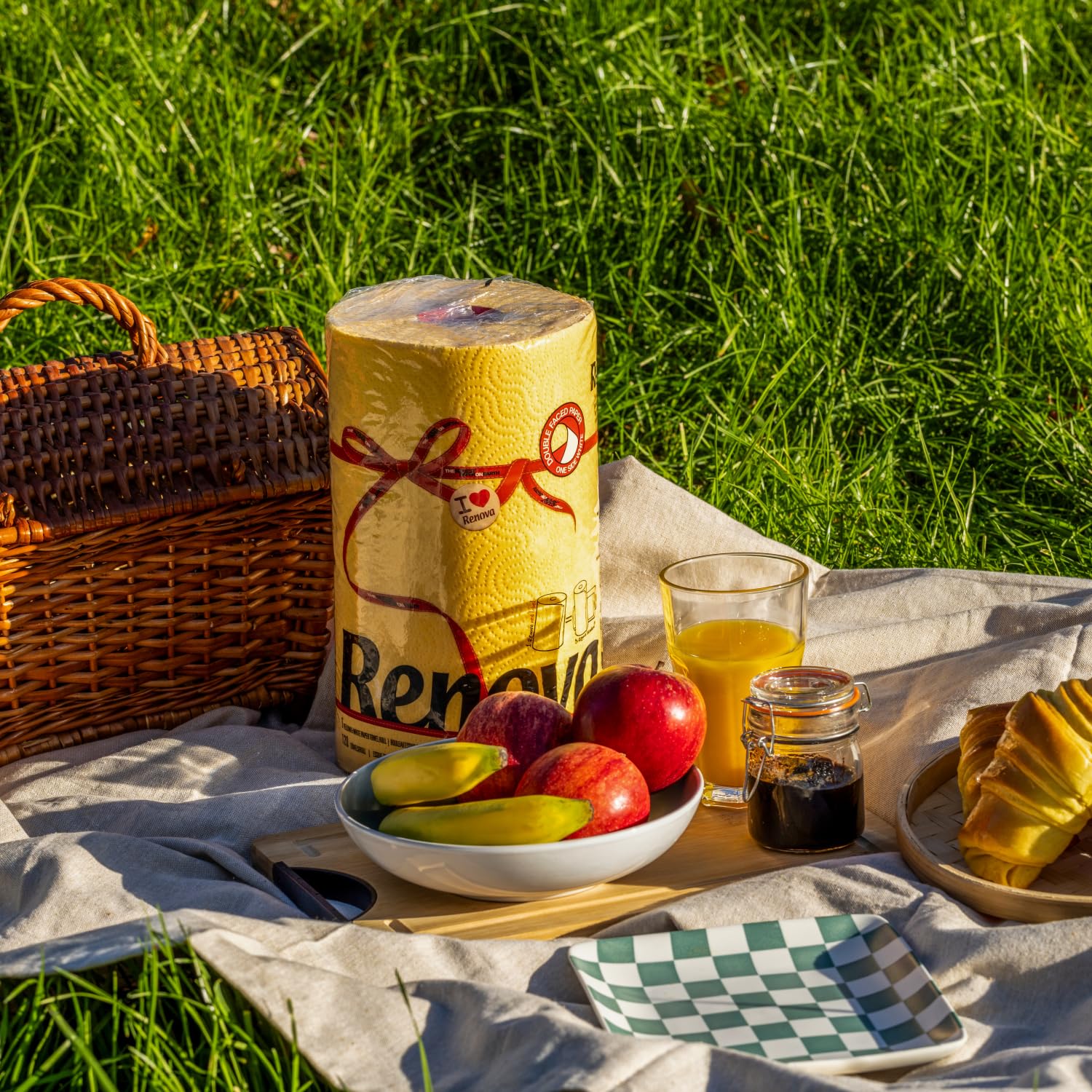Renova Kitchen Roll YELLOW Paper Towel Küchenrolle 2 Stück gelb