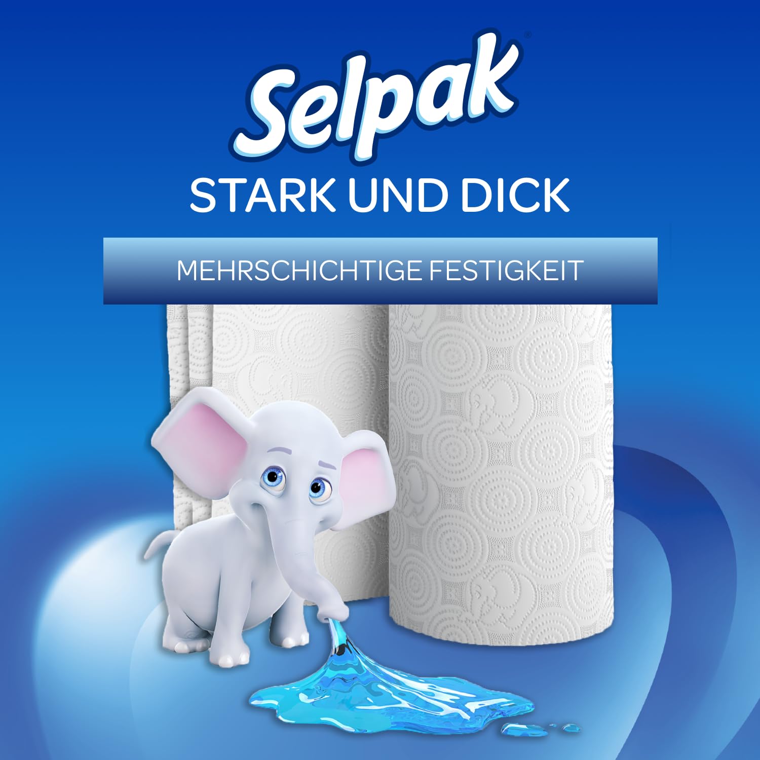 Selpak Paper Towels Deluxe Küchenrolle 48 Rollen 3-lagig aus Bambus