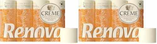 Renova Toilet Paper Toilettenpapier 4 lagig Creme parfümiert 12 Rollen