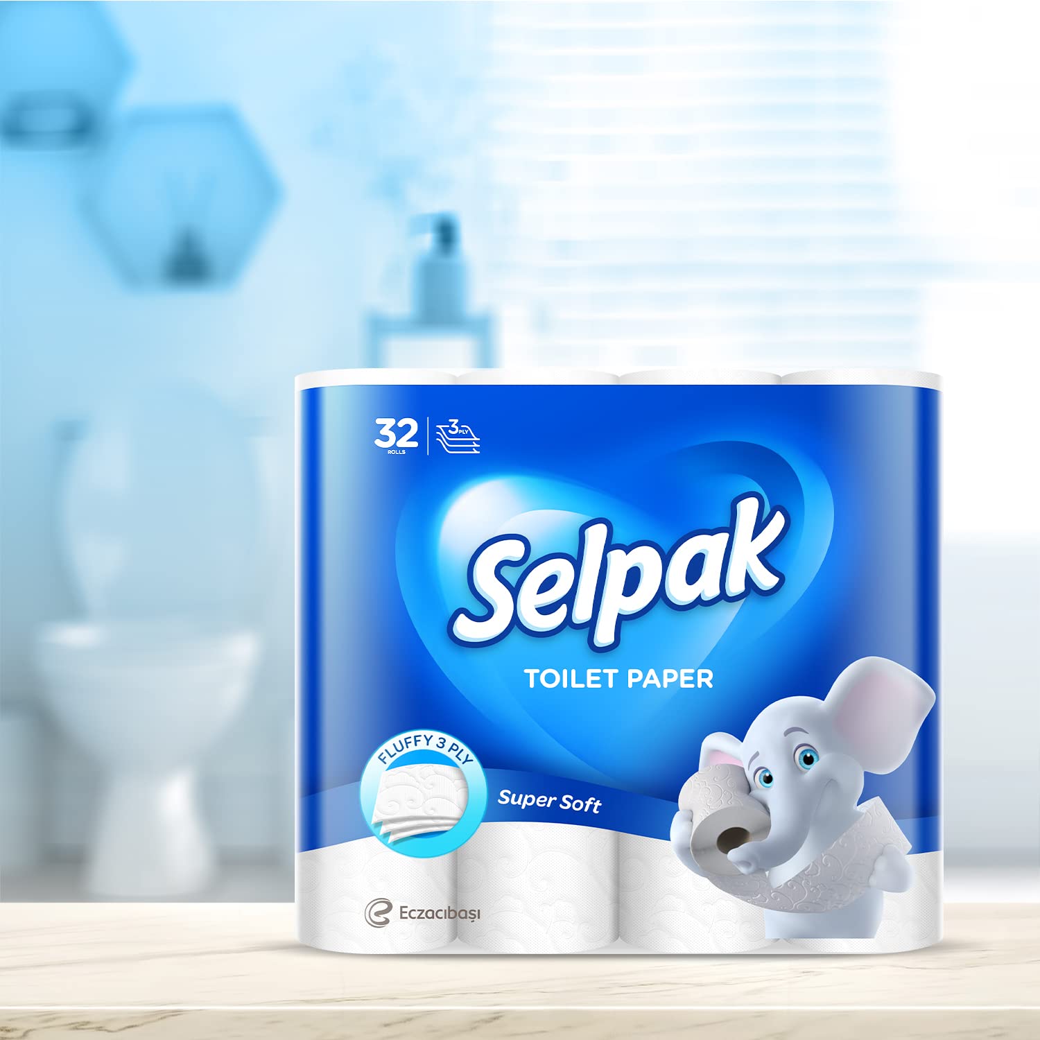 Selpak Toilettenpapier 96 Rollen 3-lagig aus reiner Zellulose