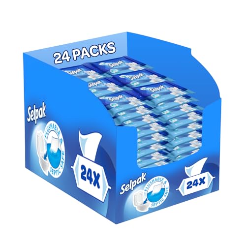 Selpak Wet Wipes Feuchtes Toilettenpapier 1008 Tücher 24 Packungen spülbar