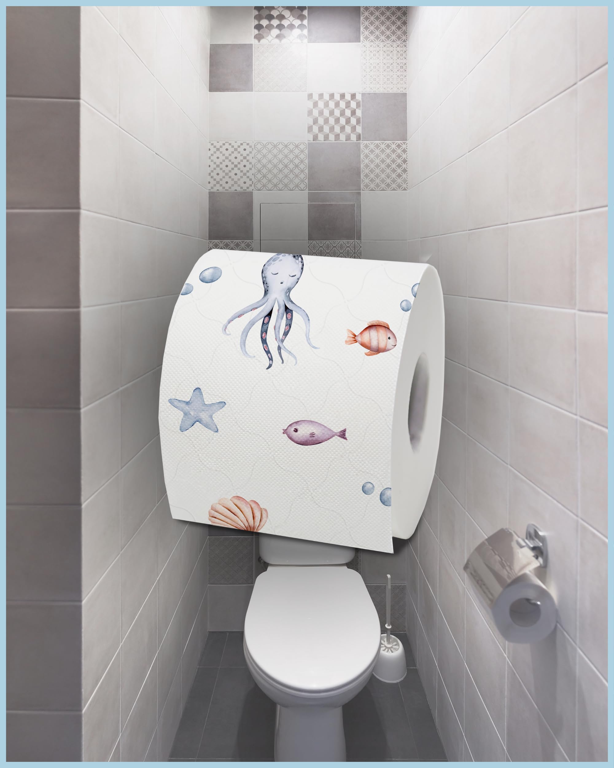 Glücksblatt Toilettenpapier mit bunten Druckmotiven, 48 Rollen, 3-lagig