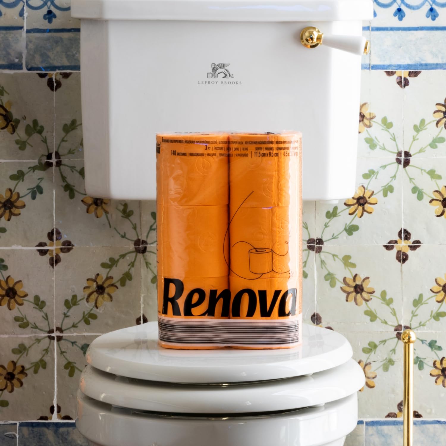 Renova Toilet Paper Orange Regular 6 200064519 Toilettenpapier, 1 Rolle