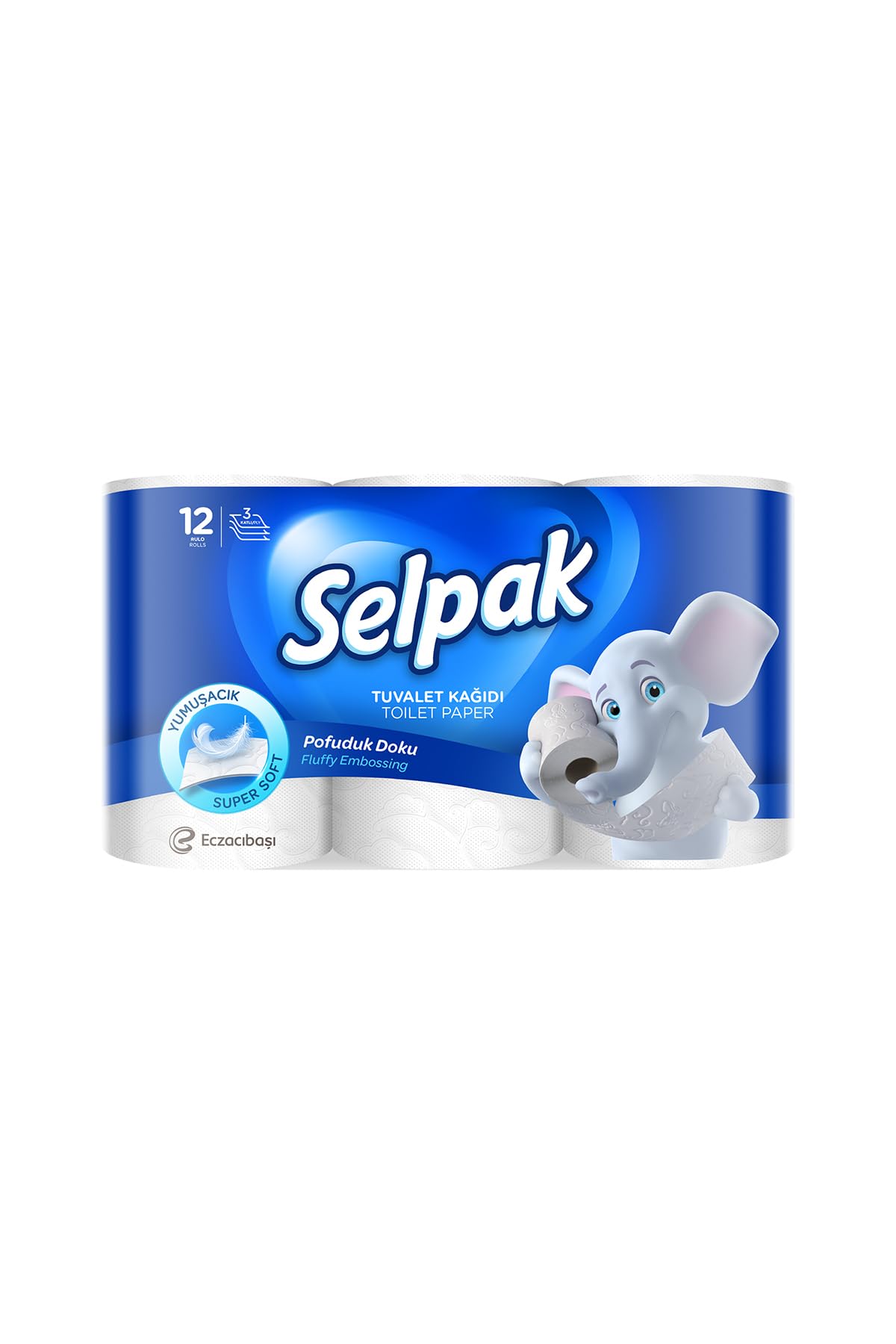 Selpak Deluxe Toilettenpapier 96 Rollen, 3-lagig mit Baumwollfasern
