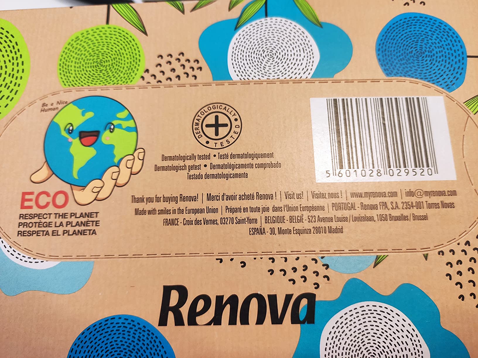 Renova Tissues 100% RECYCLED Taschentücher 70er Pack, 100 % Recyclingpapier