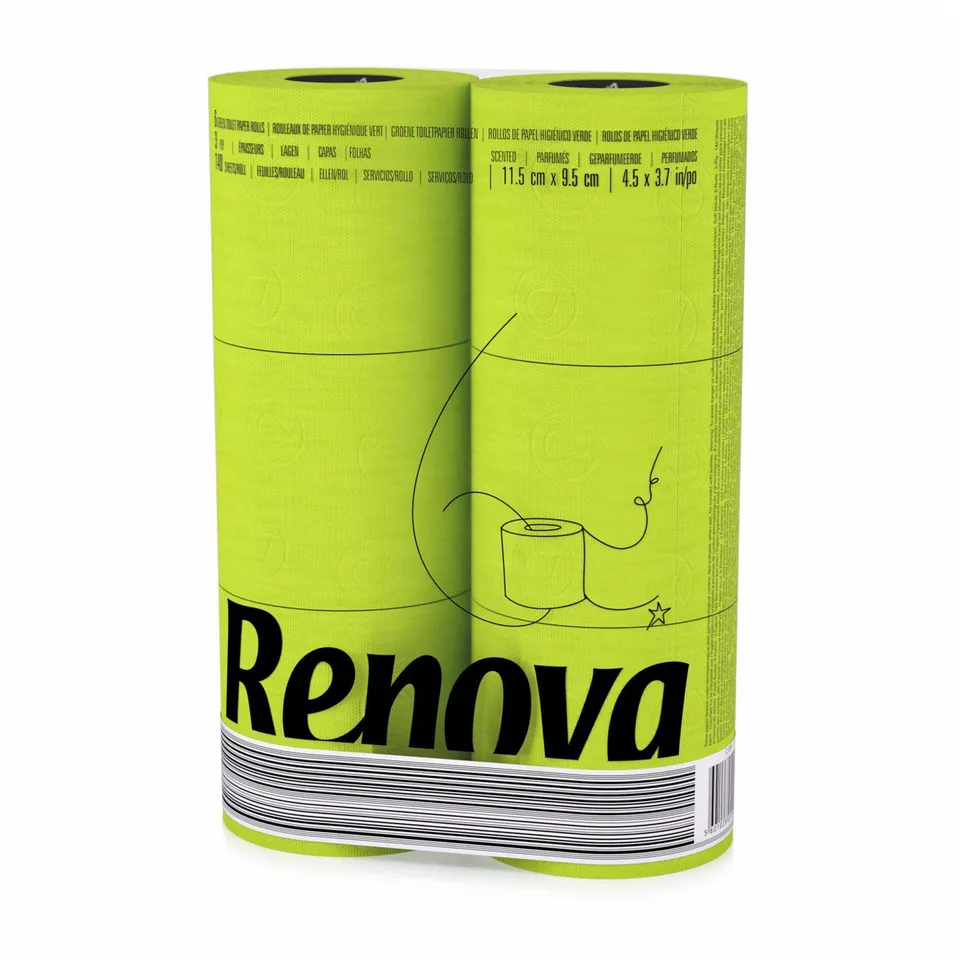 Renova Toilet Paper GREEN Toilettenpapier 6 Rollen, parfümiert