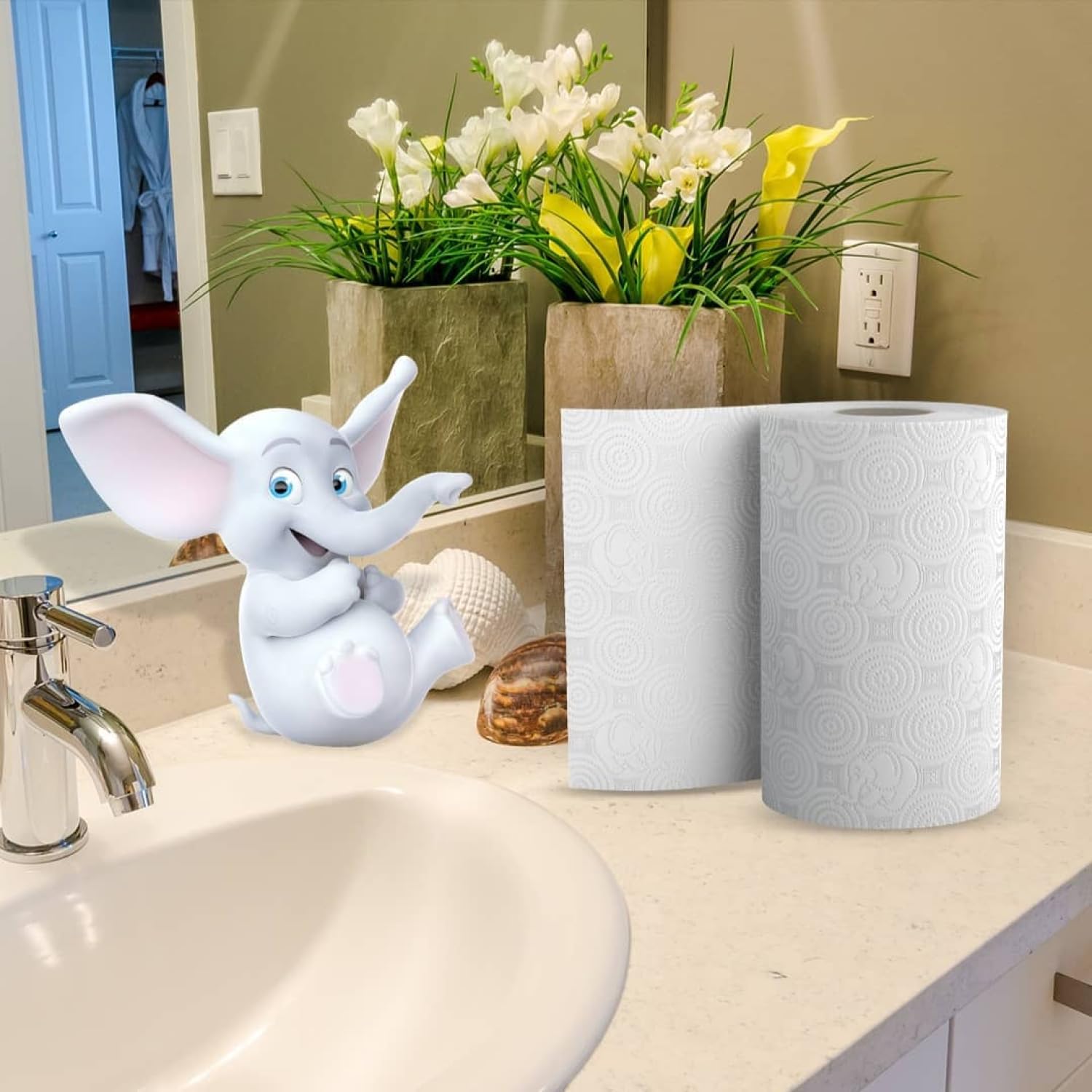 Selpak Paper Towels Küchenpapier, 48 Rollen à 75 Blatt, 3-lagig