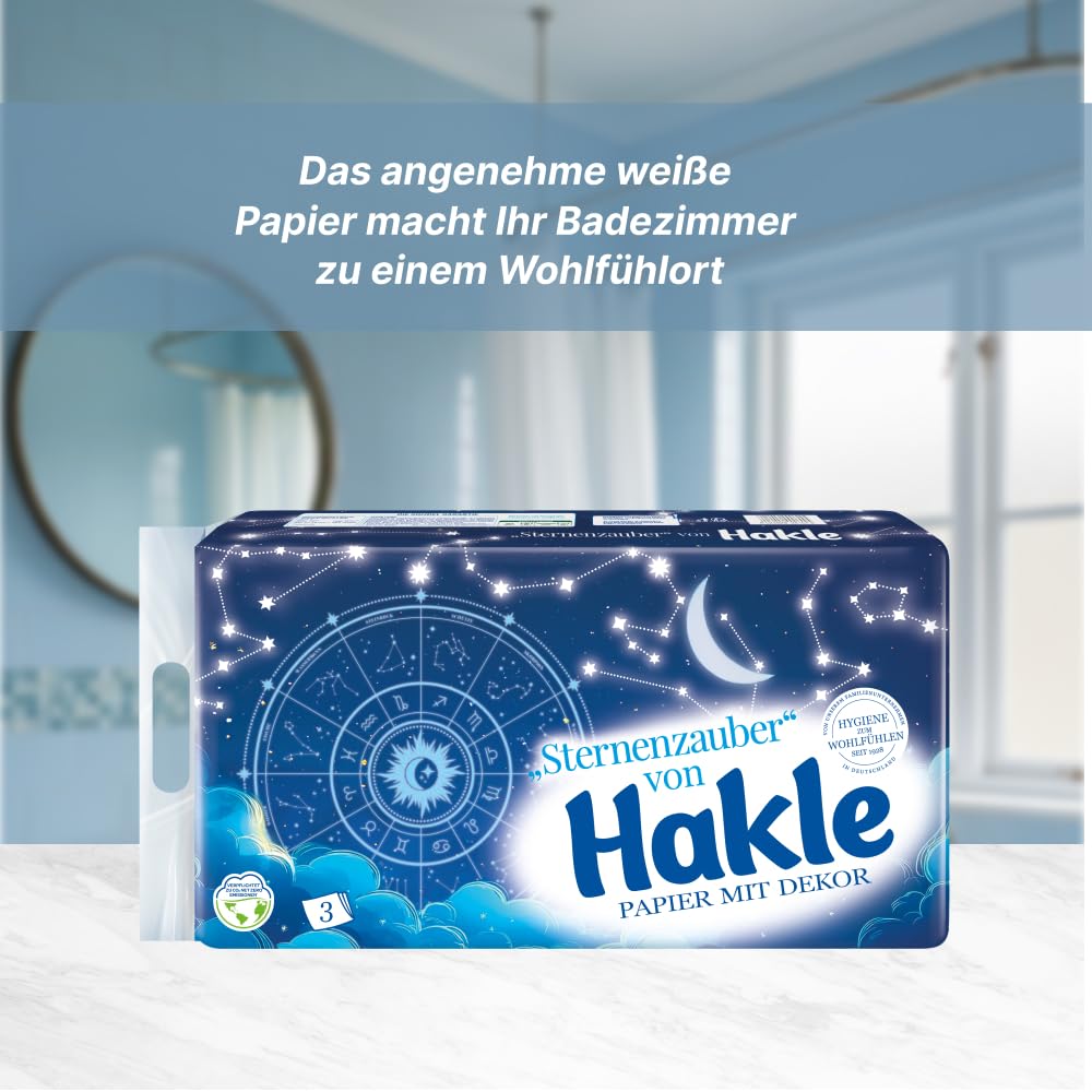 Hakle Dekor Wanderlust Toilettenpapier 48 Rollen 3-lagig ohne Duft